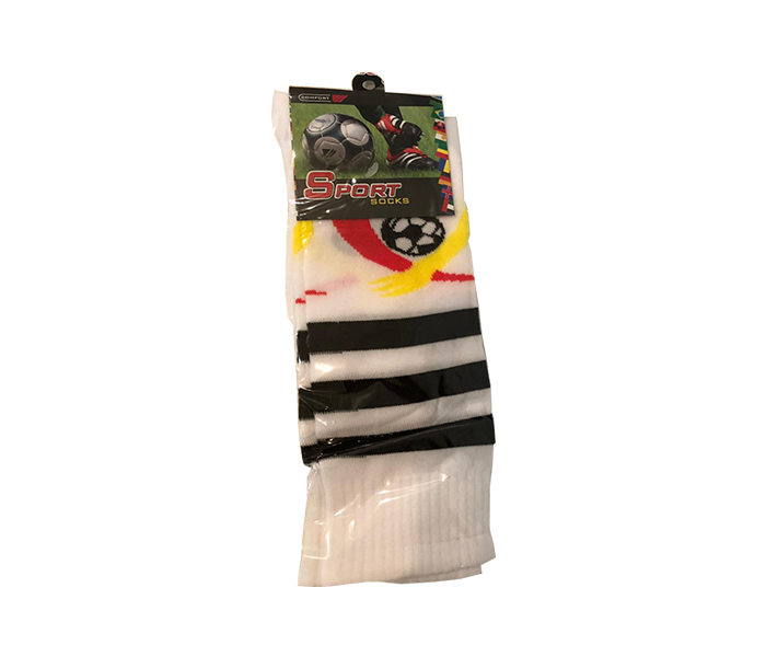 football Sport Socks - White & Black - Zoom Image