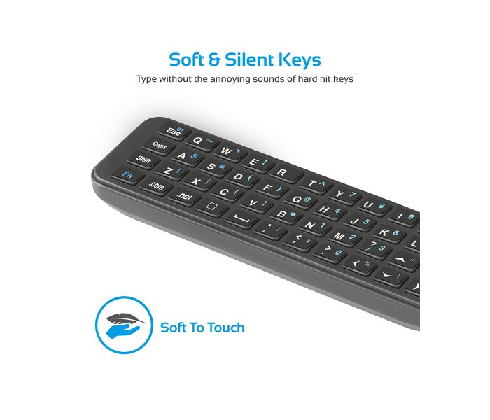 Promate Sirikeyboard Compact Wireless Mini Keyboard for Apple TV, Black - Zoom Image 4