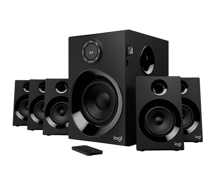 Logitech 980-001317 Z607 5.1 Surround Sound Speaker System with Bluetooth - Black - Zoom Image 5