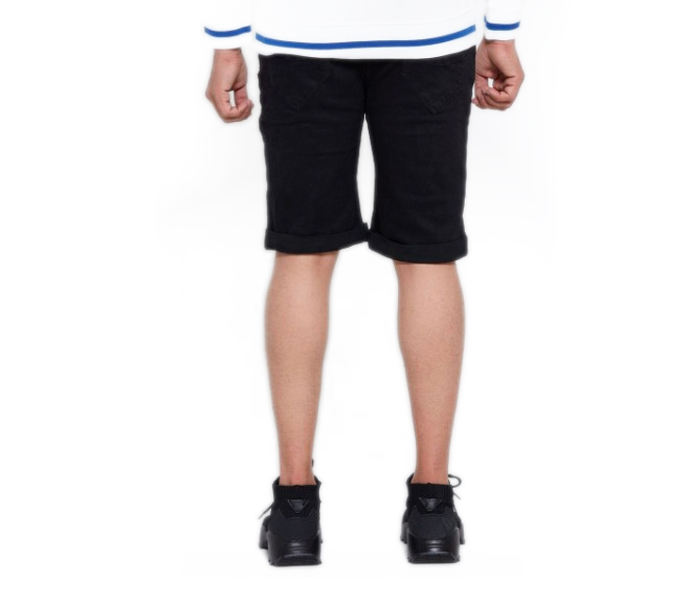 Petro OU10096 Riped Chino Shorts 30- Black - Zoom Image 2