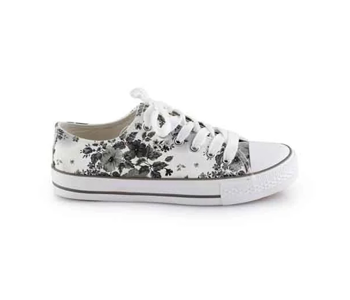 Okko Flower Pattern Sneaker For Girls Eu-36 - Grey - Zoom Image 1