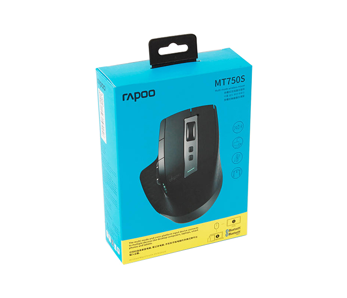 Rapoo MT750s Bluetooth & Wireless Multi Mode Optical Mouse - Black 18670 - Zoom Image 5