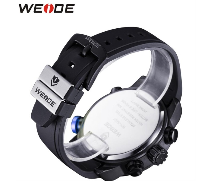 Weide WH 3401PU Mens Analog and Digital Watch Black and Blue - Zoom Image 3