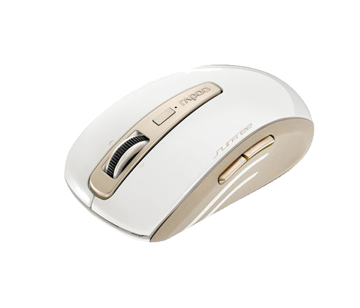 Rapoo 3920P 5.8Ghz Wireless Laser Mouse with 4D Scroll Wheel - Gold 10225 - Zoom Image 2