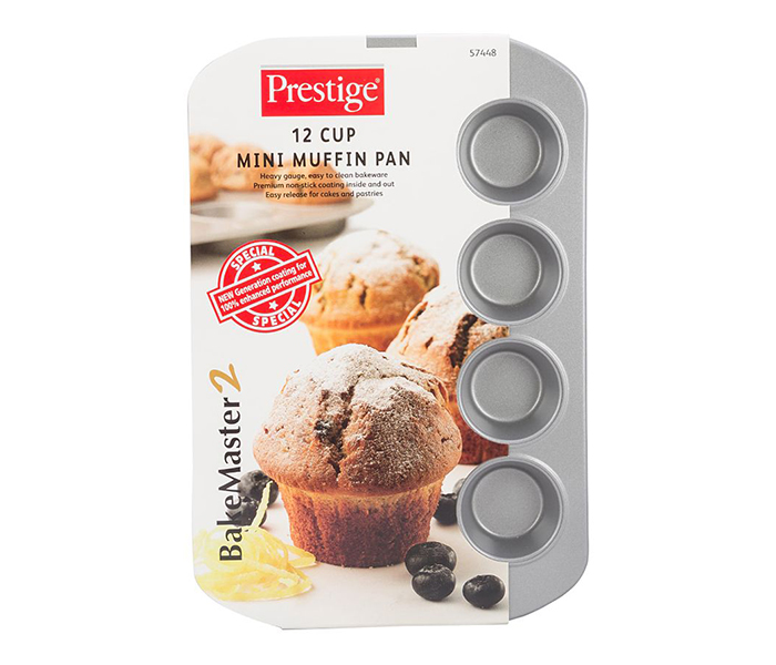 Prestige PR57448 12-Cup Bakeware Mini Muffin Tin - Grey - Zoom Image 3