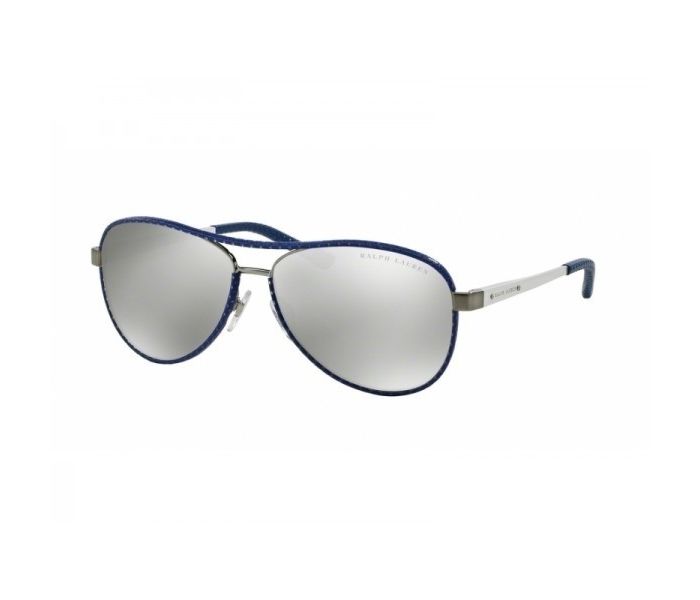 Polo Ralph Lauren 0RL7050Q-92996G Aviator Brushed Gunmetal Frame & Grey Mirrored Sunglasses for Women - Zoom Image