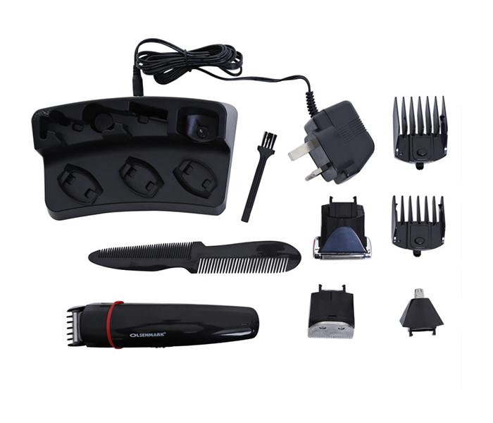 Olsenmark OMTR3058 6 in 1 300mAh Rechargeable Trimmer - Black - Zoom Image 3