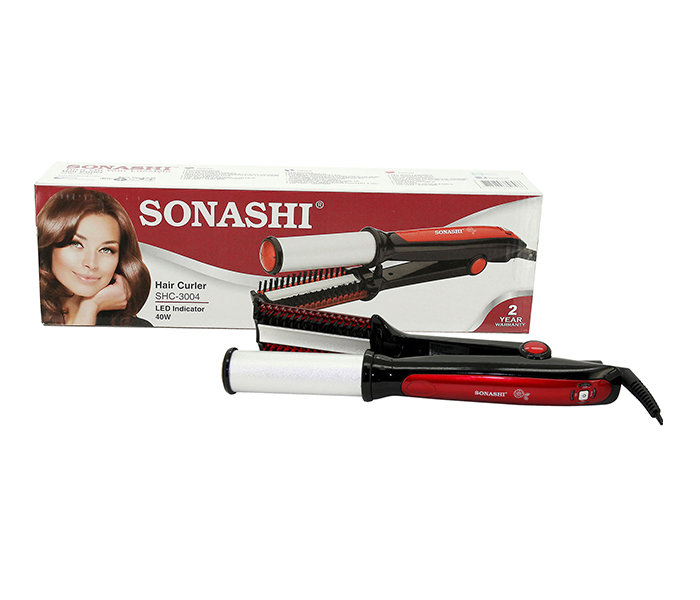 Sonashi SHC-3004 Rotating Hair Curler, Red - Zoom Image 3