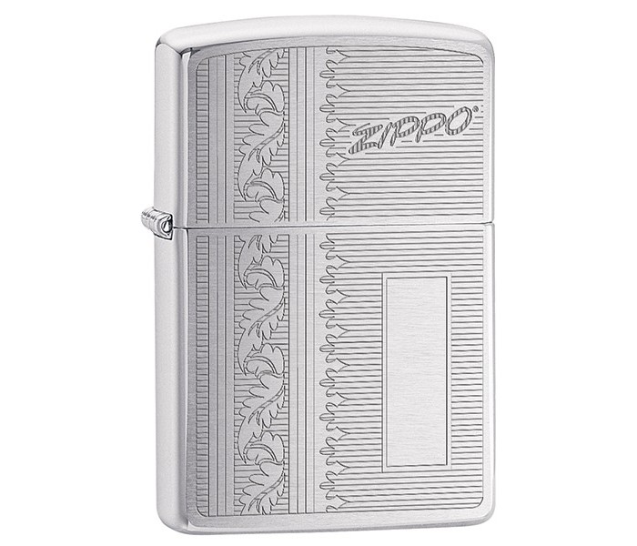 Zippo 29682 Initial Panel Design Lighter Silver - Zoom Image