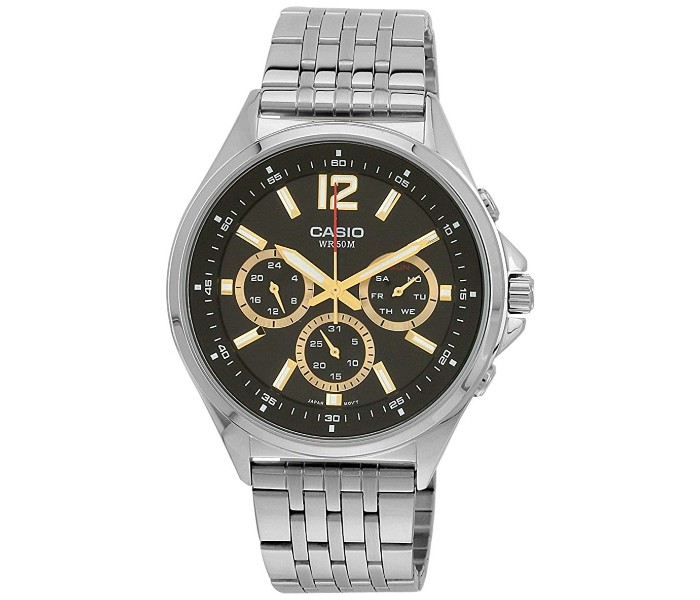 Casio MTP-E303D-1AVDF Mens Analog Watch Black and Silver - Zoom Image 3