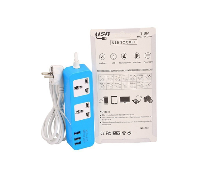 Extension Cord with 3 USB Port & 2 Sockets - Zoom Image 3