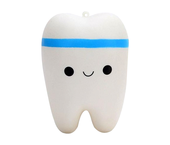  Squishy Jumbo Teeth stress reliver toy UBS11 White and Blue - Zoom Image 1