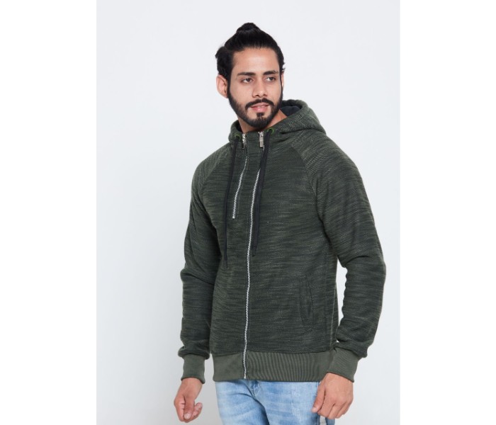 Age Stegol OU10077 Mens Multi Zipper Jacket with Hoodie Green - Zoom Image 3