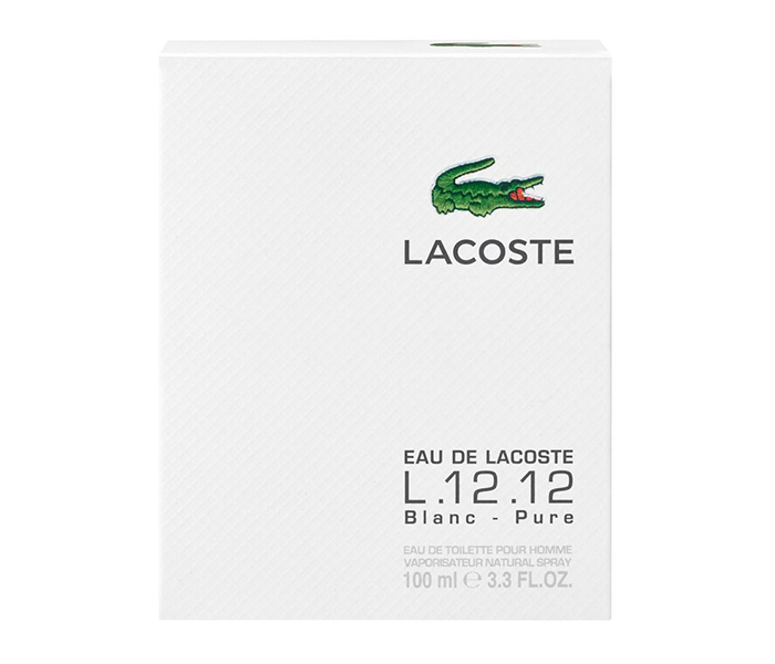 Lacoste 100ml L.12.12 Blanc Pure Eau De Toilette Spray for Men - Zoom Image 2