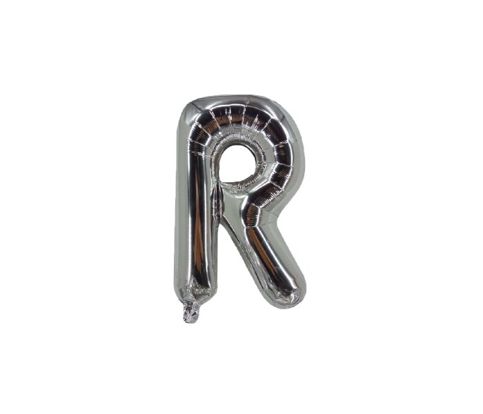 Party Time R-S-803409 Letter R 16 Inch Foil Balloon Silver - Zoom Image