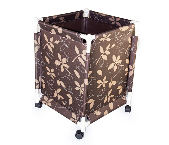 In-House Ls-1110 Foldable Laundry Storage Basket With Wheels - Brown - Zoom Image 4