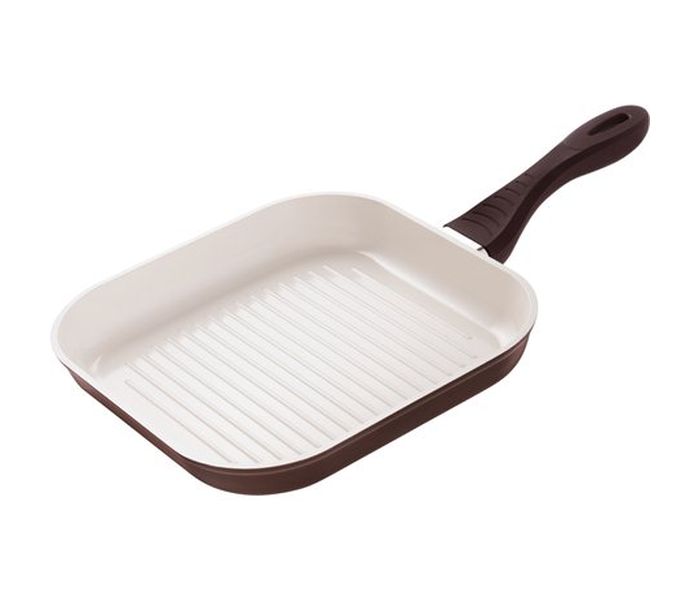 Lamart LT1082 26CM Non-Stick Ceramic Grill Pan - White & Brown - Zoom Image