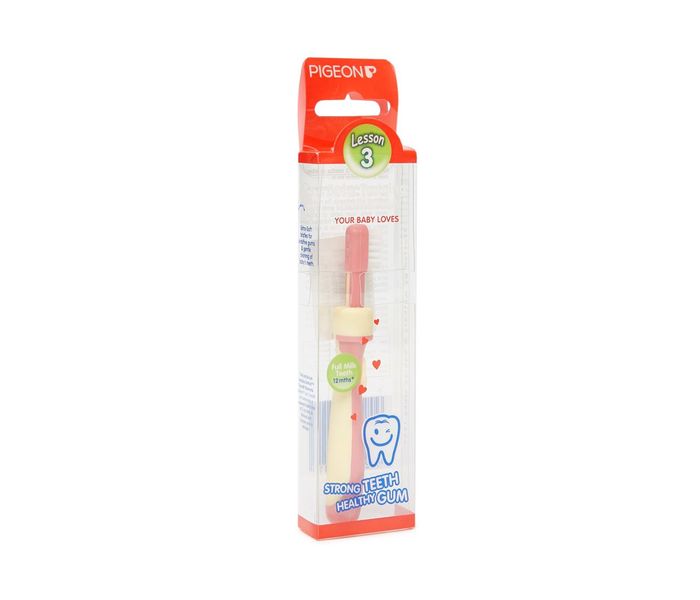 Pigeon N11583535A L-3 Training Toothbrush - Yellow & Pink - Zoom Image 1