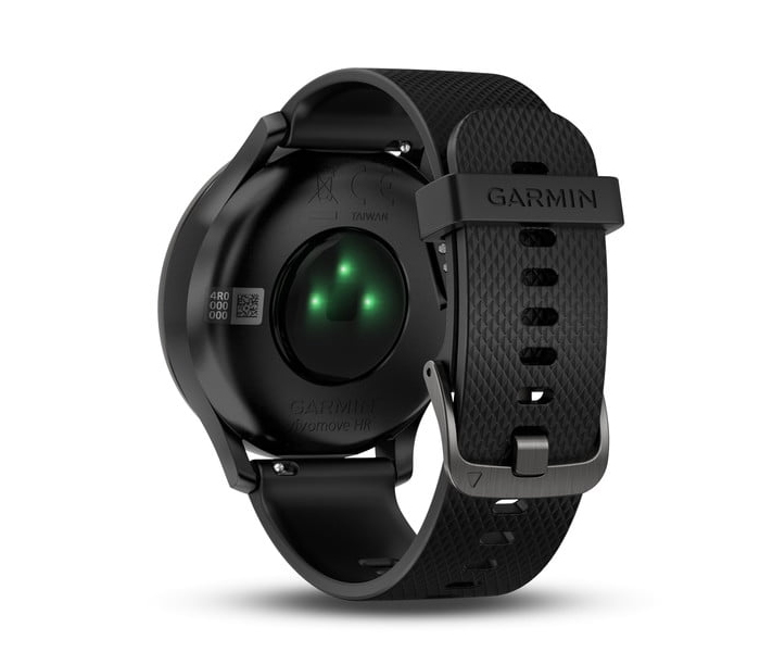 Garmin Vívomove HR Hybrid Smart Watch With Silicone Band - Black - Zoom Image 2