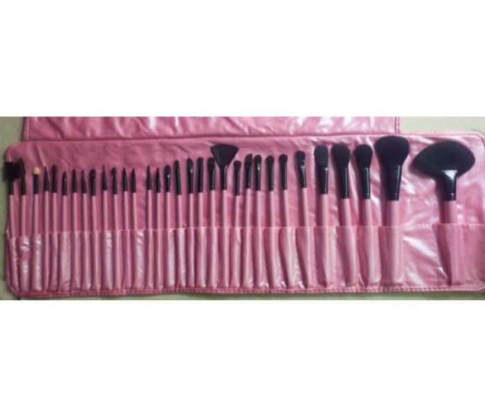 Cosmetic Makeup Beauty Brushes 32 Piece with Leather Case Pouch CM020 Pink - Zoom Image 2