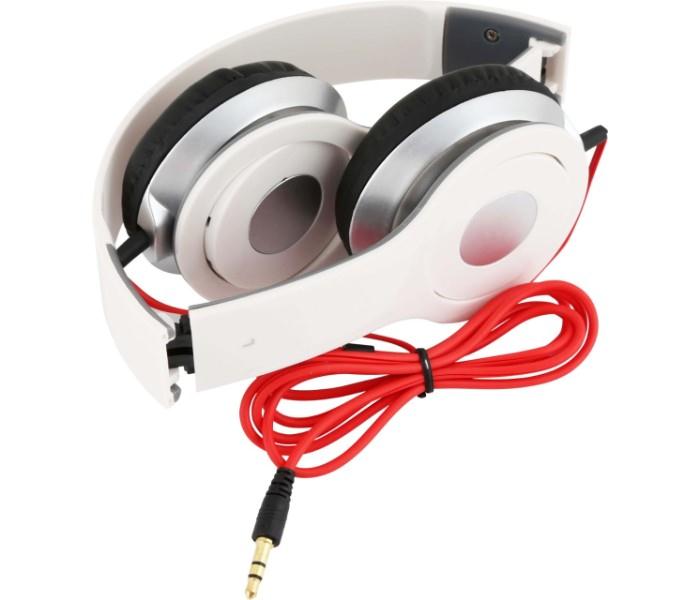 Compact Tri-Fold Design High Definition Single Pin Wired Stereo Headphones - White - Zoom Image 2