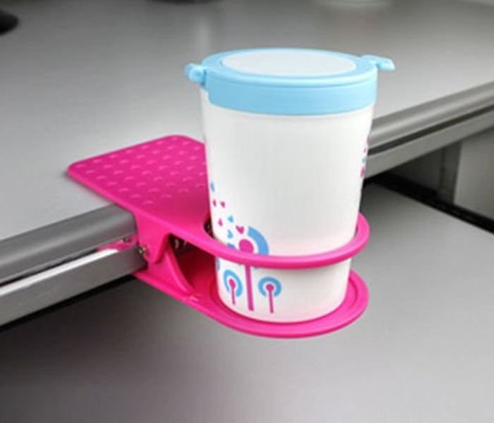 Creative Table Glass Holder Clip - Pink - Zoom Image 1