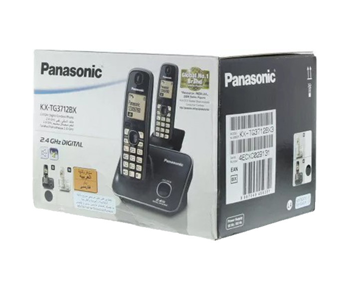 Panasonic KX-TG3712BX1 2.4GHz Digital Cordless Phone - Black - Zoom Image 2