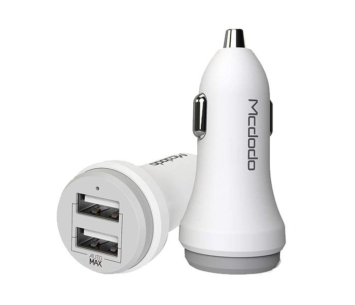 Mcdodo CC-3830 5V 2.4A Dual USB Car Charger - White - Zoom Image 7