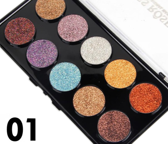 Miss Rose 7001-085M1 10 Colors Diamond Eyeshadow Makeup Palette - Zoom Image 1