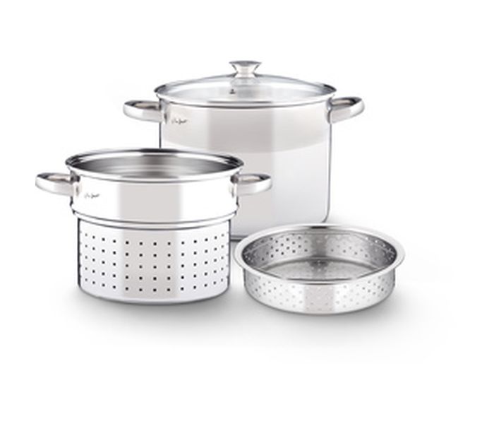 Lamart LT1067 22CM Stainless Steel Pasta Pot with Strainer & Steamer Basket - Zoom Image 1