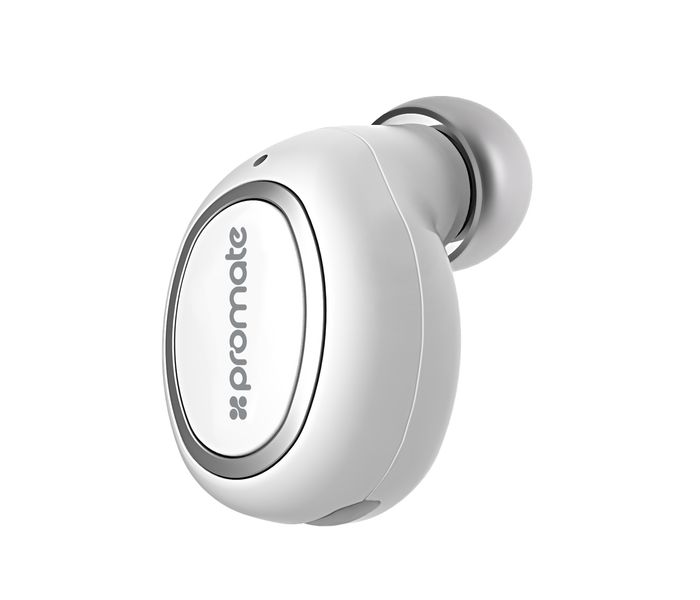 Promate Halo-2 Lightweight Universal Wireless Mono Earphone, White - Zoom Image 8