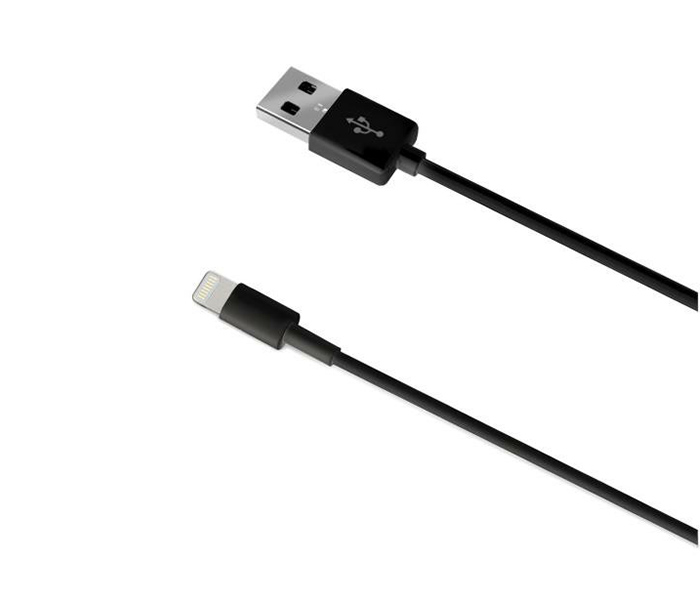 Celly USBLIGHT MFI Slim Tip Lightning USB Cable - 1 Meter, Black - Zoom Image 3