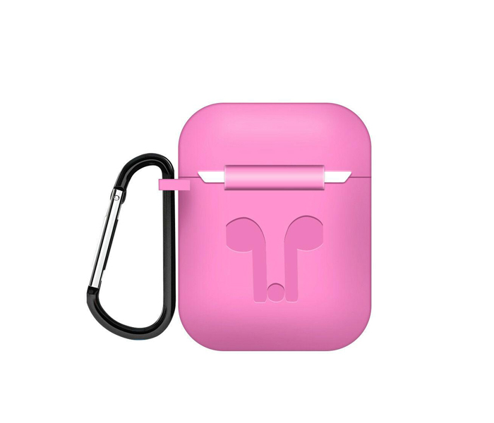 ZE Ultra-Slim Silicone Protective Cover Pouch And Hook For Apple Airpods - Pink - Zoom Image