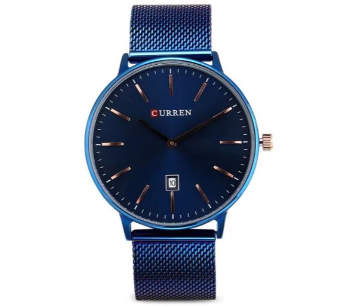 Curren 8302 Stainless Steel Analog Quartz Watch For Men Blue - Zoom Image 5