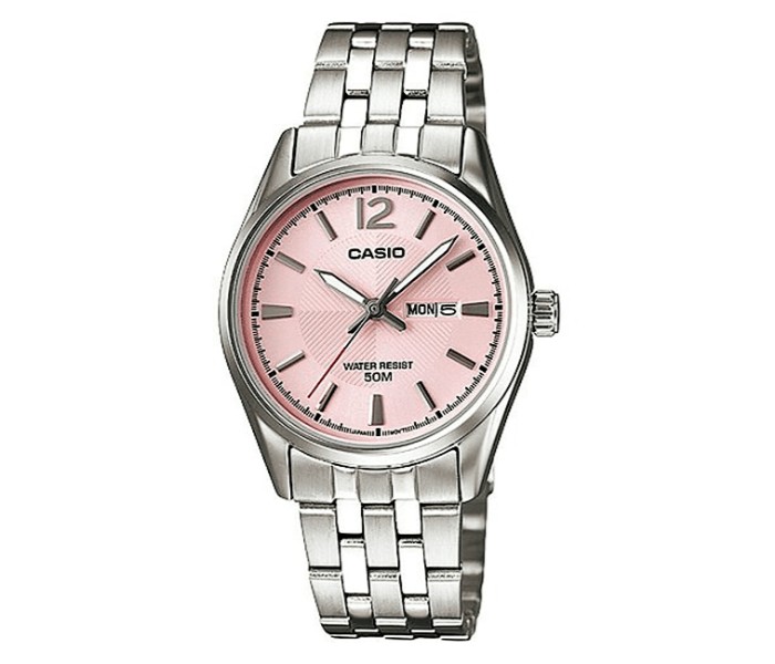 Casio LTP-1335D-5AVDF (CN) Womens Analog Watch Silver and Pink - Zoom Image