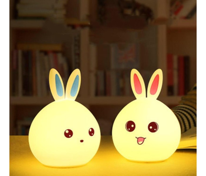 Cute Rabbit Silicone LED Night Lamp with Touch Sensor and 7 Mode Changing Colors SNL75 Assorted - Zoom Image 4