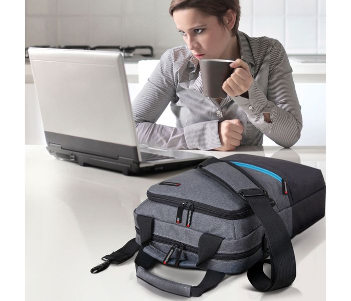 Promate Ascend-HB 13.3 inch Heavy Duty Laptop Bag, Grey - Zoom Image 5