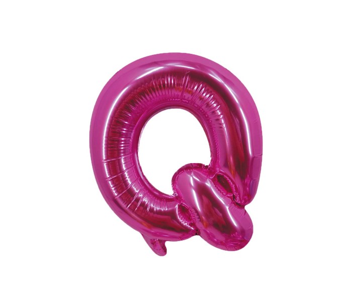 Party Time Q-P-803249 Letter Q 16 Inch Foil Balloon Pink - Zoom Image