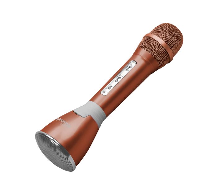 Promate VocaMic-2 Wireless MicroPhone karaoke Machine with Bluetooth Speaker, RoseGold - Zoom Image 7