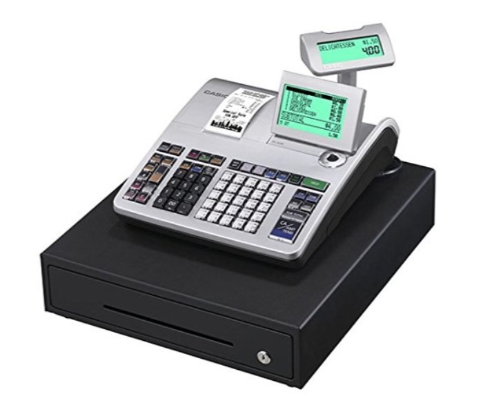 Casio Ses-400 Cash Register With Calculator Black And Silver - Zoom Image