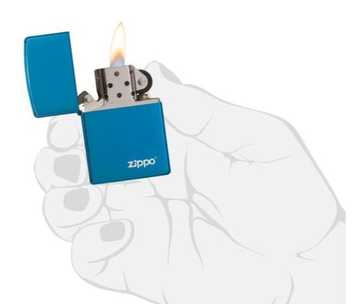 Zippo 20446ZL 20446 Classic Plain Lighter Blue - Zoom Image 3