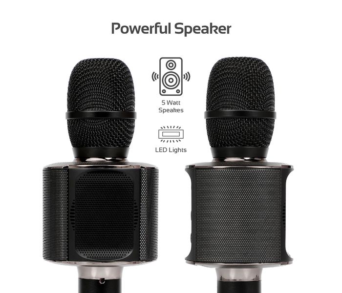 Promate Vocalmic-4 Portable Bluetooth Rechargeable Karaoke Mic with Phone Holder - Black - Zoom Image 2