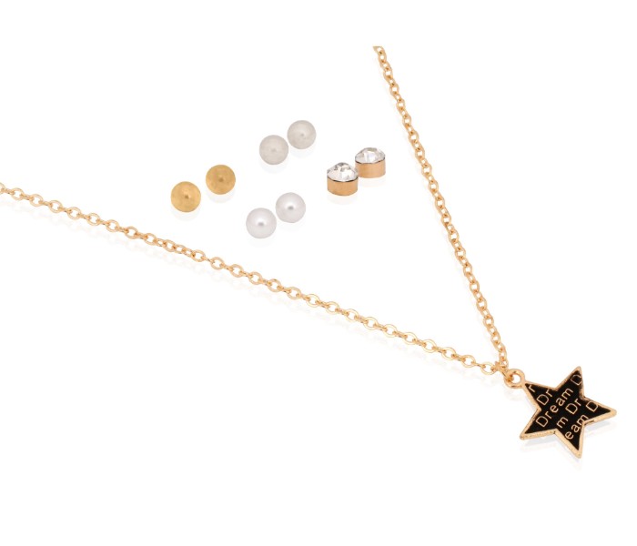 5 Pieces Star Locket Jewellery Set 31647 Gold - Zoom Image 3