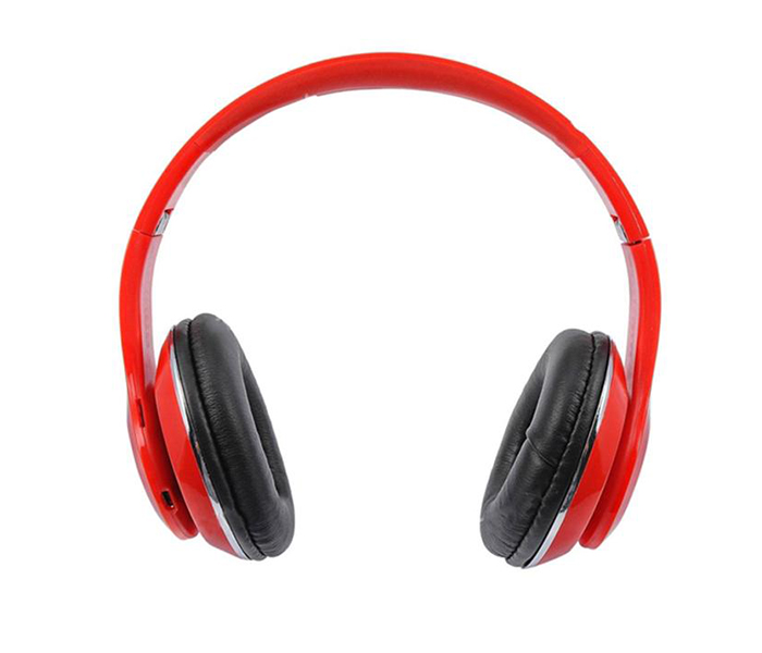 STN-13 Wireless Bluetooth Extra Bass Over-Ear Headphones With Mic - Red - Zoom Image 1