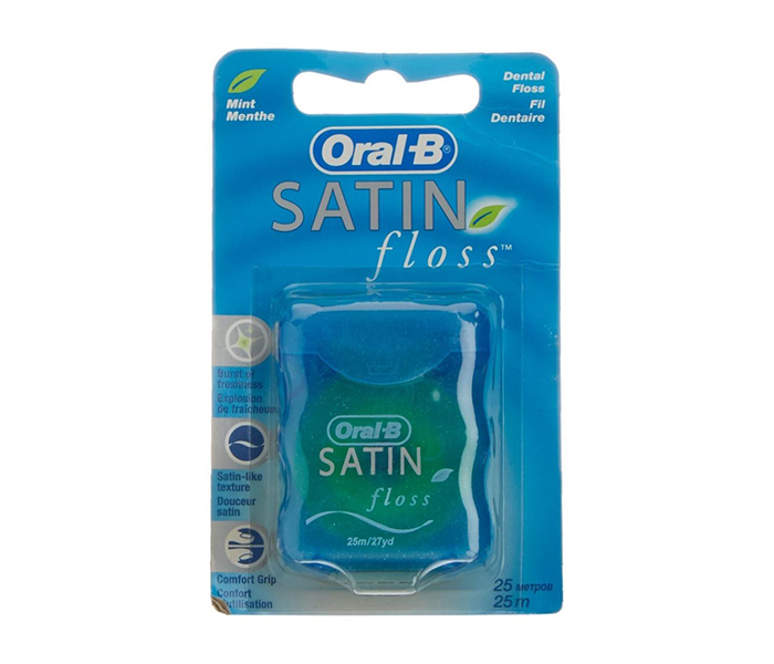 Oral B N11293760A Mint Satin Tape Dental Floss - 25M - Zoom Image