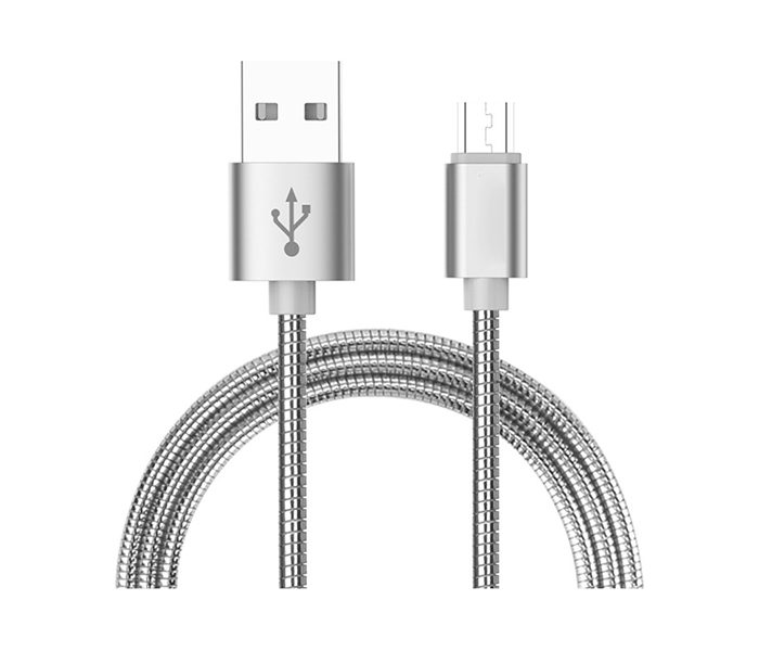 Trands TR-CA540 Micro USB to USB 2.0 Charging &amp; Sync Data Cable - Silver - Zoom Image 1