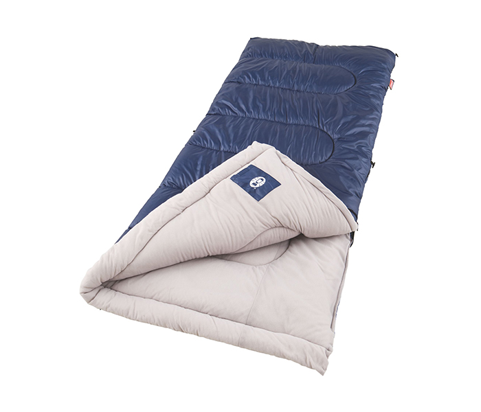 Coleman 2000004419 Brazos Rectangular Cold Weather Sleeping Bag - Blue & White - Zoom Image