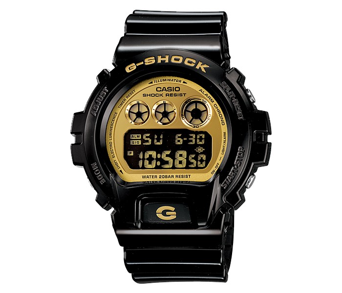 Casio G Shock DW-6900CB-1DS Mens Digital Watch Black and Gold - Zoom Image