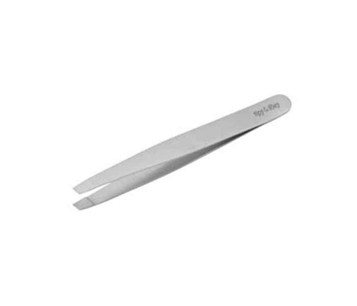 Tips & Toes TT-007 Stainless Steel Slant Tip Eyebrow Tweezer - Sand - Zoom Image 6