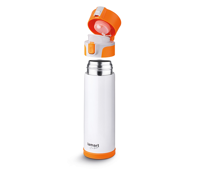 Lamart LT4021 Ruta 500ML Vacuum Flask - Orange & White - Zoom Image 1